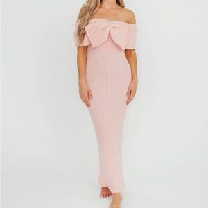Worth Collective Pink Bow Dress